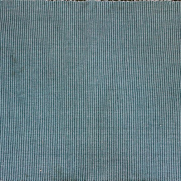 5-pc VINTAGE Fabric tablecloth napkin Turquoise and 7-pc plastic white - Picture 15 of 15